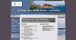 Desktop Screenshot of collegedesdeuxbaiescarantec.ac-rennes.fr