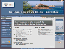 Tablet Screenshot of collegedesdeuxbaiescarantec.ac-rennes.fr