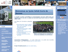 Tablet Screenshot of lycee-joliot-curie-rennes.ac-rennes.fr
