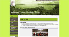 Desktop Screenshot of collegedupenker-plestinlesgreves.ac-rennes.fr
